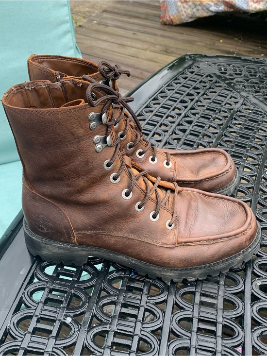 Harley Davidson Brentmoore Mens Brown Leather Motorcycle Boots 8.5 Lace D93760 main image 7